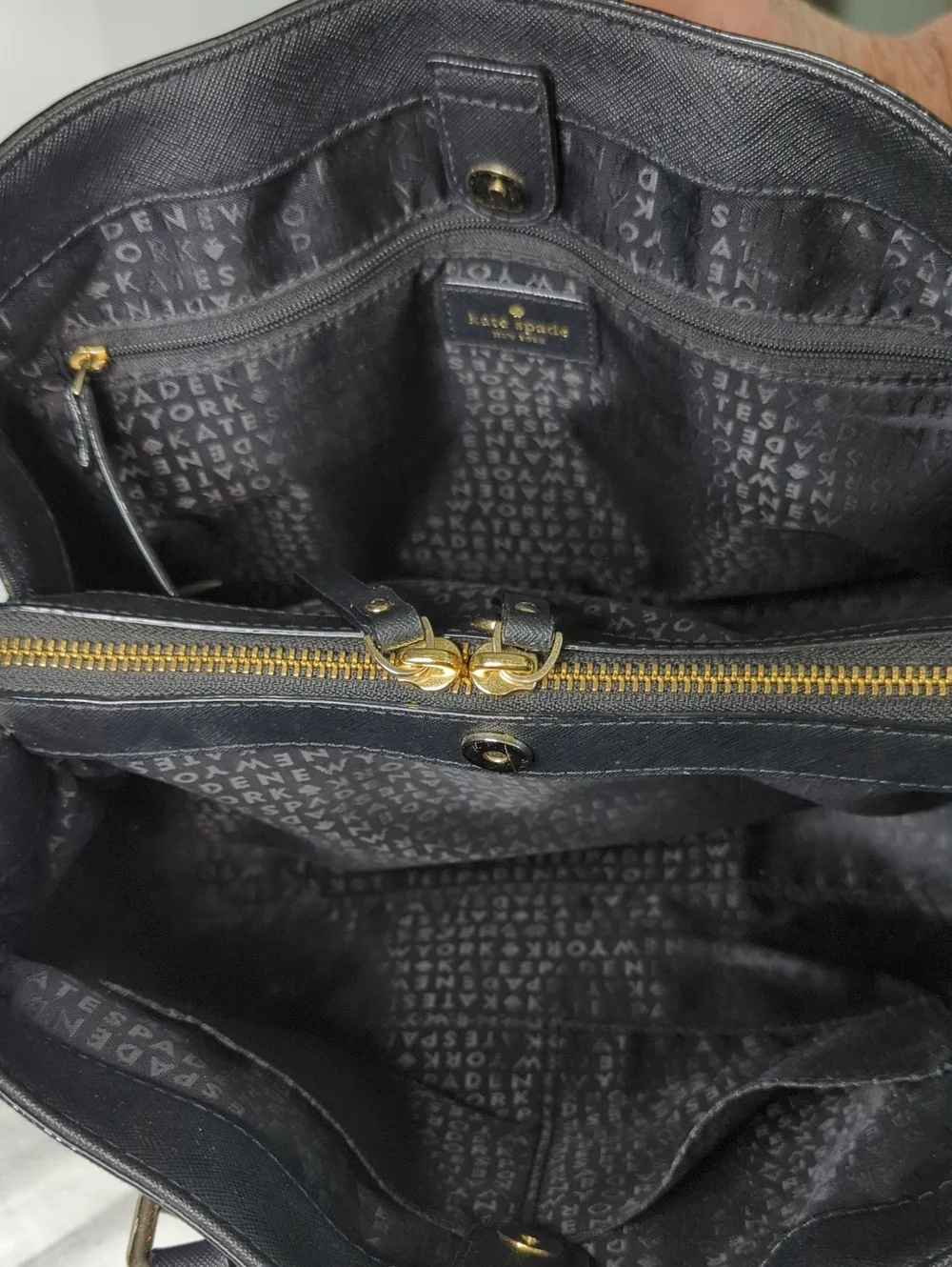 Kate Spade Black Saffiano Leather Satchel